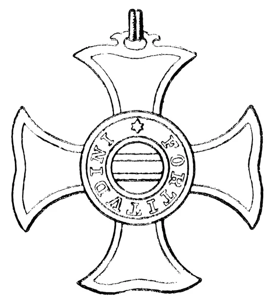 Military Order of Maria Theresa (Austro-Hungarian Empire, 1757). Publication of the book "Meyers Konversations-Lexik on", Volume 7, Leipzig, Germany, 1910 — Stock Vector