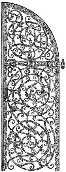 Door wing in Schleswig Cathedral, 17th century. — Stock Illustration Door wing in Schleswig Cathedral, 17th century. Stock Vector