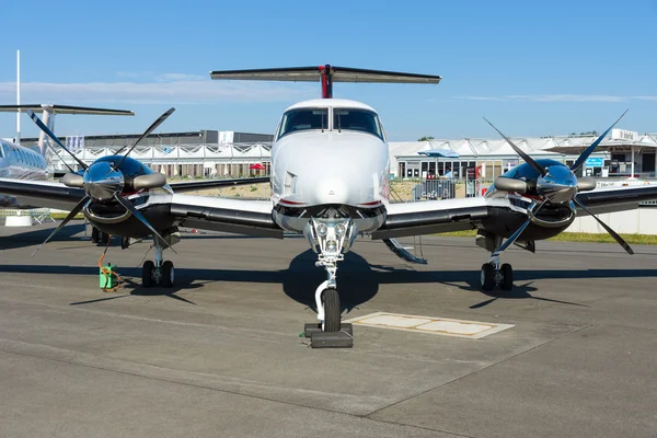 İkiz turboprop uçak beechcraft king air, model b250, — Stok fotoğraf