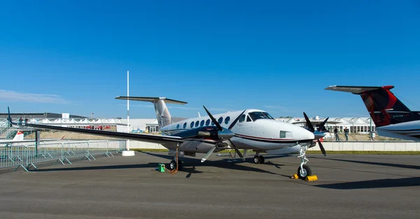 İkiz turboprop uçak beechcraft king air, modeli b350i, — Stok fotoğraf