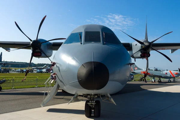 The EADS CASA C-295 is a twin-turboprop tactical military transport aircraft — Stock Photo, Image