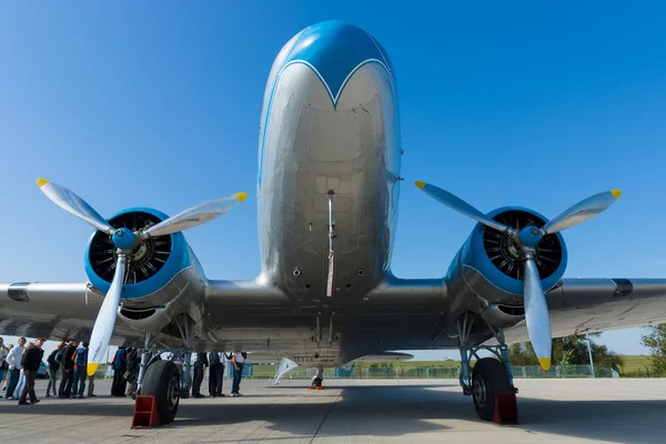 Soviet aircraft Lisunov Li-2, the Hungarian airline "Malev — Stock Photo, Image