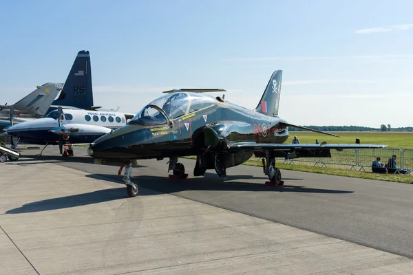 RAF BAE Hawk T1 is a British single-engine, advanced jet trainer aircraft, — Stock Photo, Image