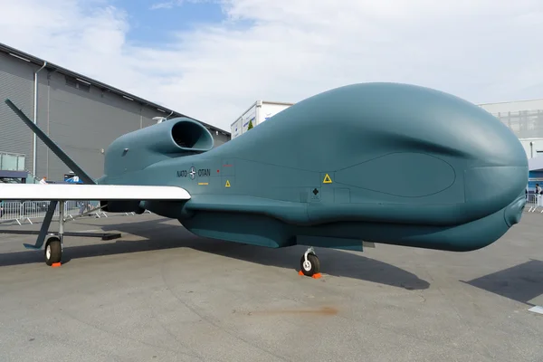 BERLINO - 14 SETTEMBRE: UAV Northrop Grumman RQ-4 Global Hawk, Esposizione Internazionale Aerospaziale "ILA Berlin Air Show", 14 settembre 2012 a Berlino, Germania — Foto Stock