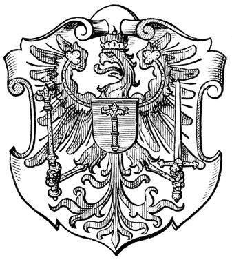 Coat of Arms Brandenburg, (Province of Kingdom of Prussia). Publication of the book 