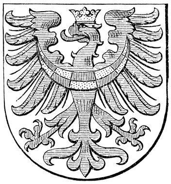 Coat of arms of Carniola, (Austro-Hungarian Monarchy). Publication of the book 