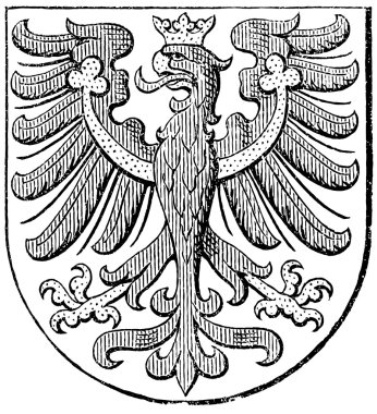 Coat of arms of County of Tyrol, (Austro-Hungarian Monarchy). Publication of the book 