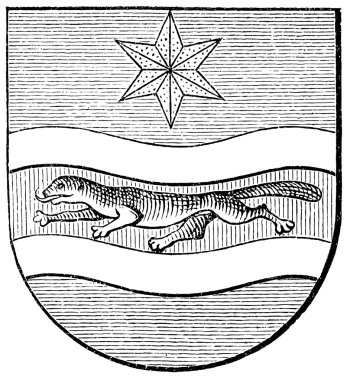 Coat of arms of Slavonia, (Austro-Hungarian Monarchy). Publication of the book 