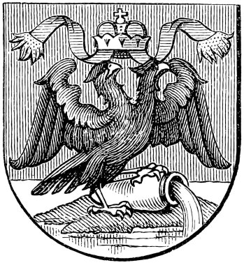 Coat of arms of Rijeka, (Austro-Hungarian Monarchy). Publication of the book 