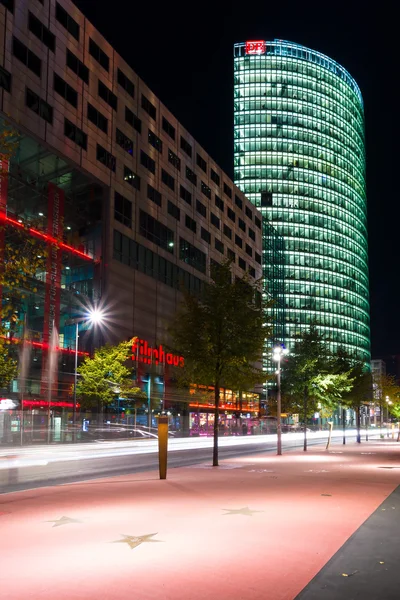 Boulevard stars Postadmer Platz to night lighting — Stock Photo, Image