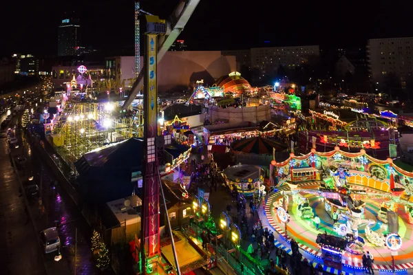 Marché de Noël à Alexanderplatz, vue panoramique — Photo