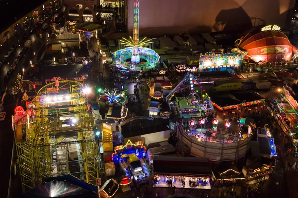 Julemarkedet på Alexanderplatz, flott utsikt – stockfoto