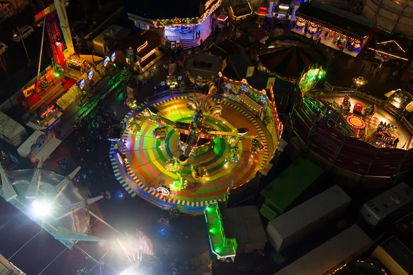 Weihnachtsmarkt am Alexanderplatz, von oben — Stockfoto