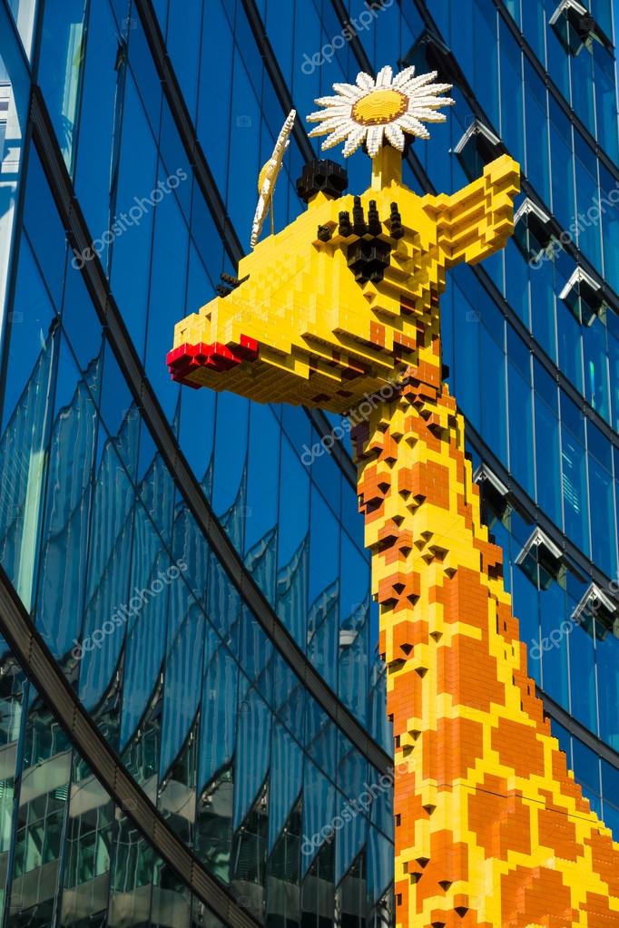 A figure a giraffe in front of LEGO in the Legoland Discovery Centre in the Sony Center on Potsdamer Platz Stock Editorial Photo © S_Kohl #18303181
