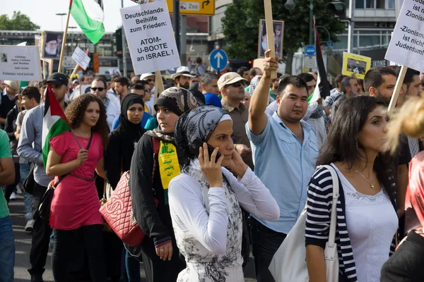 Manifestación Anti Israel en Berlín — Foto de Stock