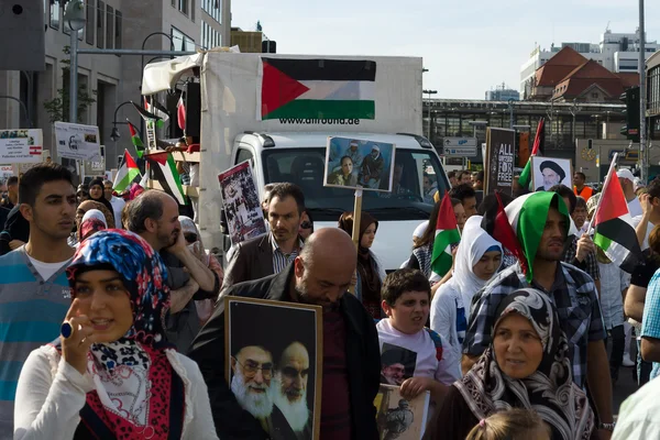 Berlin'de gösteri İsrail Anti — Stok fotoğraf