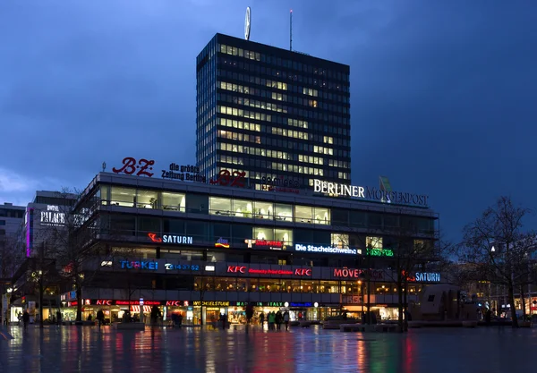 Europa-Center is a building complex on the Breitscheidplatz — Zdjęcie stockowe