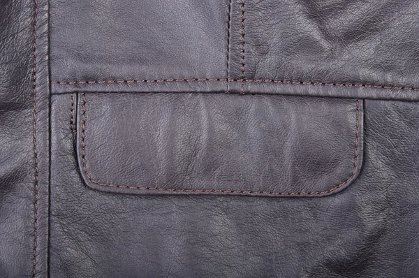 Fragment of a leather jacket. — Stock Photo, Image