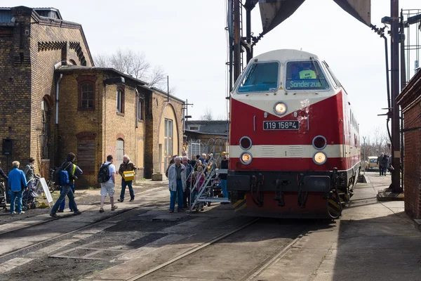 Dízel mozdony Dr. osztály 119 ("23 augusztus" Bukarest locomotive works) — Stock Fotó