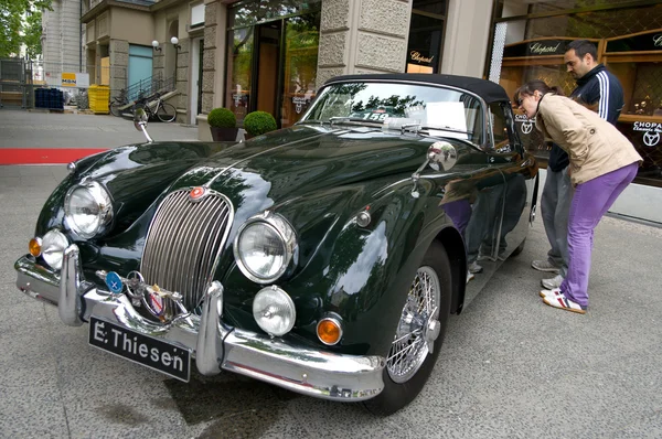 Spor araba jaguar xk 140 dhc — Stok fotoğraf