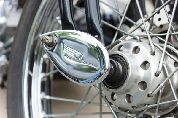 Fragmento Locking hubs motocicleta Harley-Davidson, close-up — Fotografia de Stock