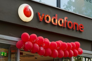 Vodafone is a British multinational telecommunications company clipart