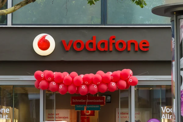 Vodafone is a British multinational telecommunications company — Stock Photo, Image