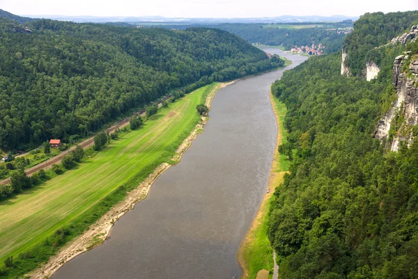 Saxon Switzerland (Saechsische Schweiz). View of the Elbe. Germany. — Stock Photo, Image