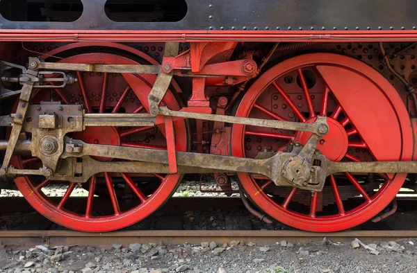 Steam locomotive wheels — Stock Photo, Image