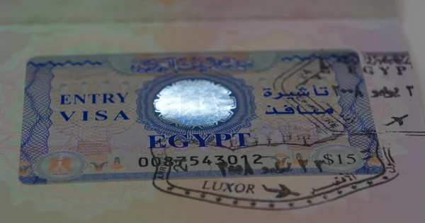 Egypt visa in passport. — Stock Photo, Image