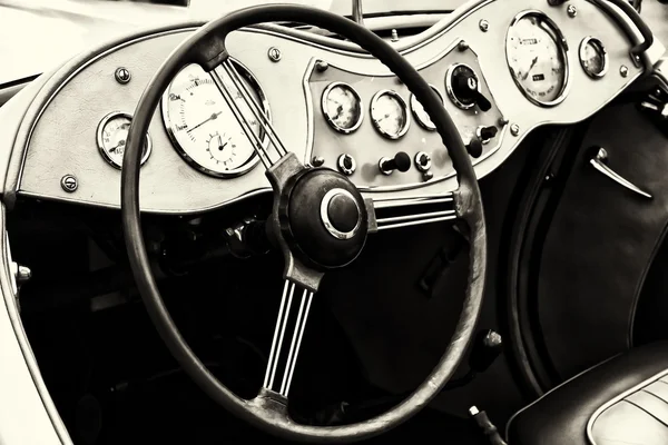 Cab car MG Y-type (sepia) — Stock Photo, Image