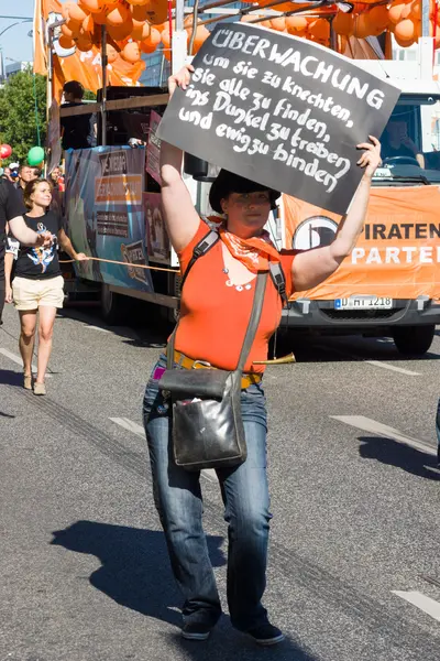 Under the motto "Freedom not Fear" held a demonstration in Berlin. — Stock Photo, Image