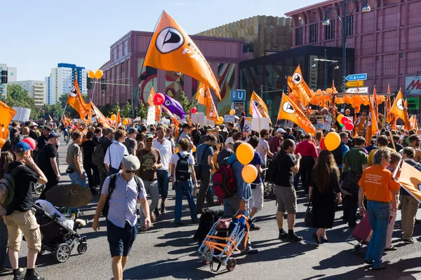 Under the motto "Freedom not Fear" held a demonstration in Berlin. — Stock Photo, Image