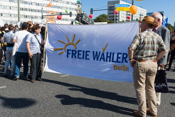 Under the motto "Freedom not Fear" held a demonstration in Berlin. — Stock Photo, Image