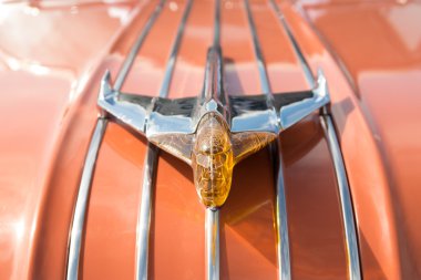 The emblem on the hood of the car Pontiac Star Chief clipart