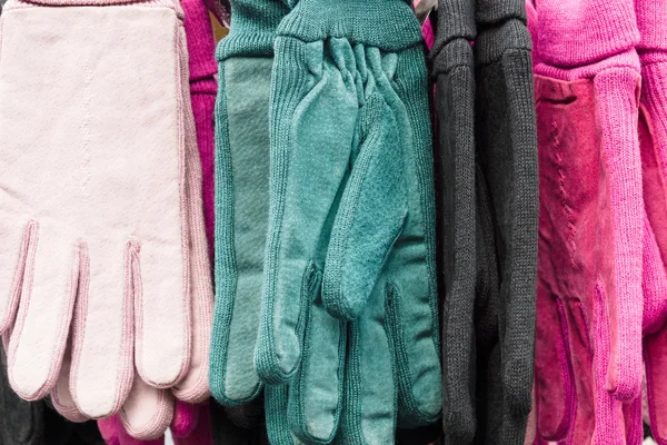Achtergrond van winter handschoenen. — Stockfoto