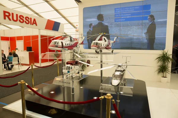 ILA Berlin Air Show 2012. The company's stand "OPK Oboronprom" and Russian Helicopters — Stock Photo, Image