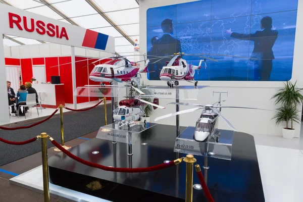 ILA Berlin Air Show 2012. The company's stand "OPK Oboronprom" and Russian Helicopters — Stock Photo, Image