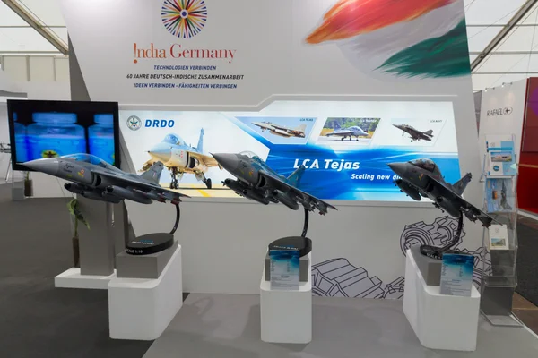 ILA Berlin Air Show 2012. Indian model multirole fighter HAL Tejas — Stock Photo, Image