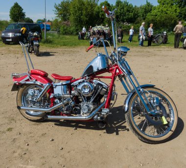 Motorcycle Harley Davidson Custom Chopper clipart
