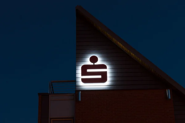 Emblem Sparkasse (German public bank). The largest banking network in Germany, more than 400 branches — Stock Photo, Image