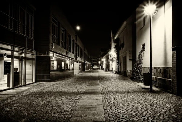 Ciudad Vieja. La antigua ciudad de Senftenberg. Se menciona por primera vez en las crónicas de 1276. Blanco y negro. Estilismo. Granos grandes — Foto de Stock