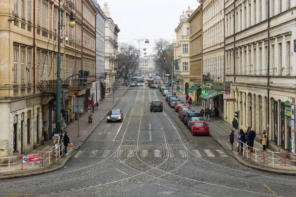 Las calles de la antigua Praga. Encrucijada . — Foto de Stock