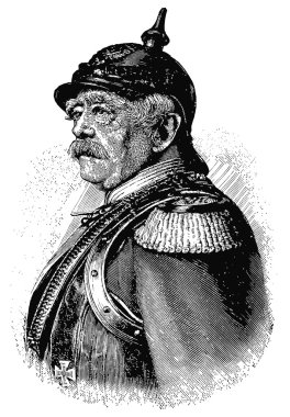 Portrait of a German statesman Otto von Bismarck clipart