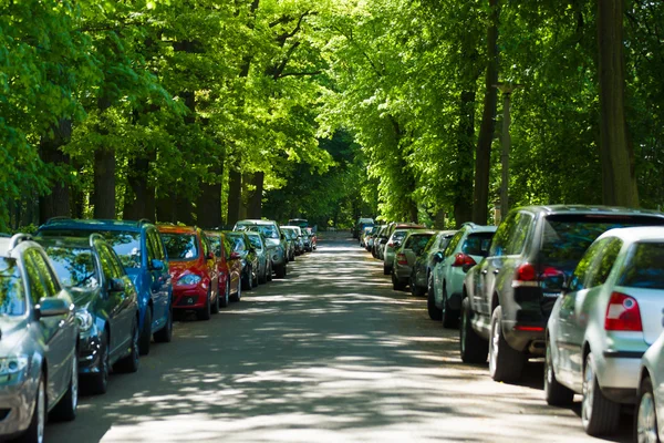 Rua na prestigiada área de Berlim - Grunau. Distrito Treptow-Koepenick . — Fotografia de Stock