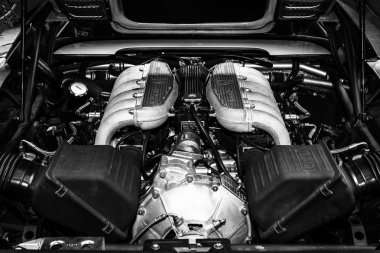 Engine of car Ferrari Testarossa clipart