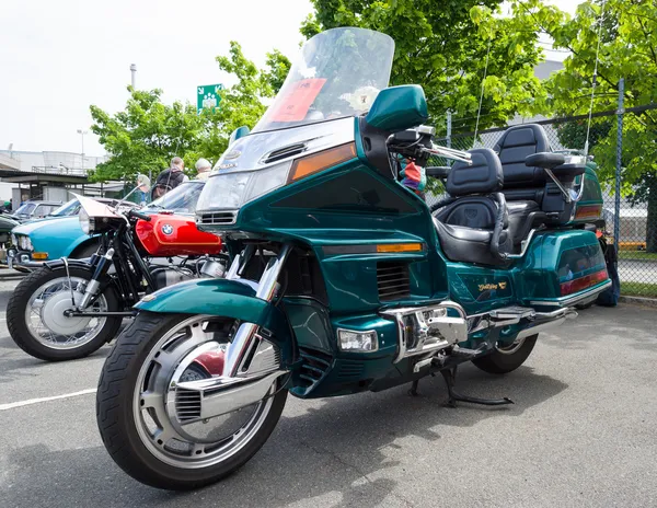 BERLIM, ALEMANHA - 17 de maio de 2014: Touring motocicleta Honda Gold Wing. 27th Oldtimer Day Berlim - Brandemburgo — Fotografia de Stock