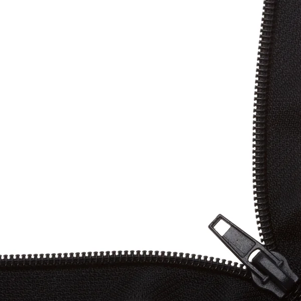 Open black zipper frame — Stock Photo, Image