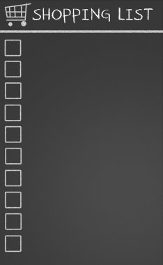 cart alışveriş listesi