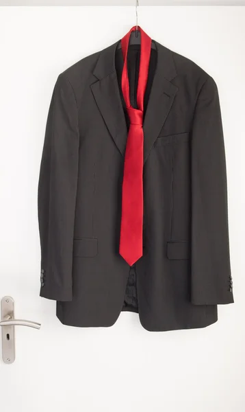 Jacket and red tie — Stock Photo, Image